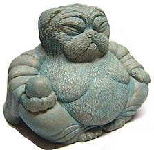 Tyber Katz Big Blue Pug Buddha