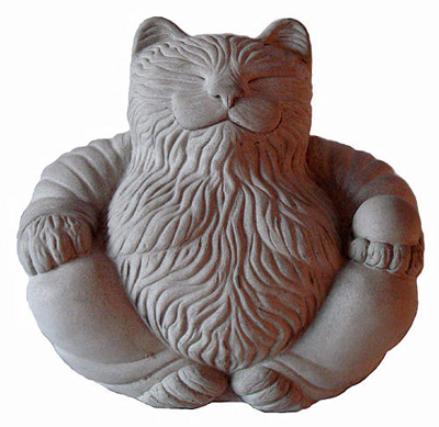 Tyber Katz Big Cat
                                              Buddha Sculpture