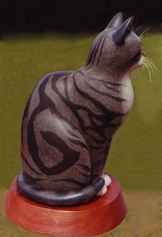 Neo Wooden Sculpture Cat