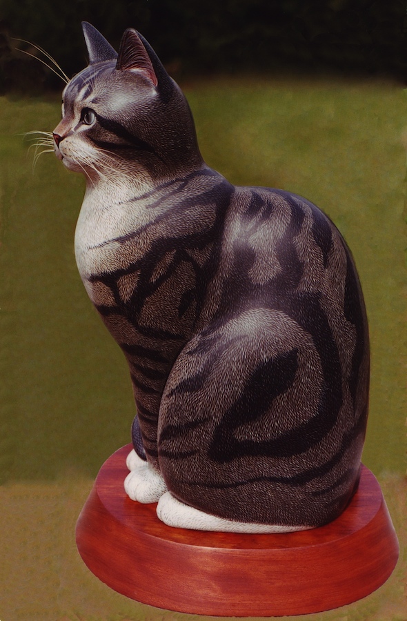 Neo Wooden Sculpture Cat