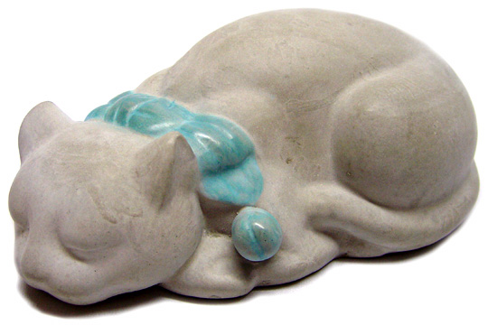 sleeping asian cat garden sculpture