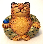 painted buddha cat